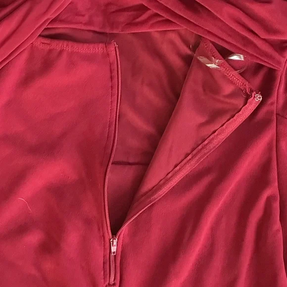 {Fashion House} Midi length High Leg Slit Fitted  bodycon fitted dress - Picture 9 of 10